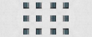 Preview wallpaper building, facade, architecture, windows, wall, white