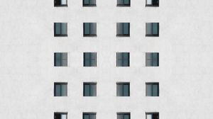 Preview wallpaper building, facade, architecture, windows, wall, white