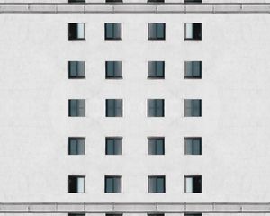 Preview wallpaper building, facade, architecture, windows, wall, white