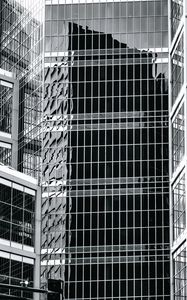 Preview wallpaper building, facade, architecture, windows, bw