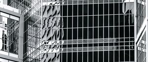 Preview wallpaper building, facade, architecture, windows, bw