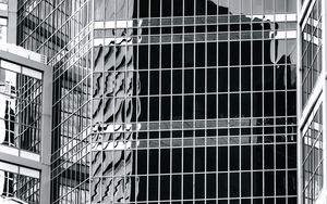 Preview wallpaper building, facade, architecture, windows, bw