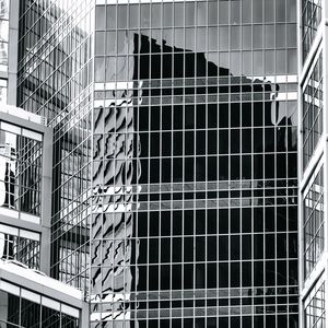 Preview wallpaper building, facade, architecture, windows, bw