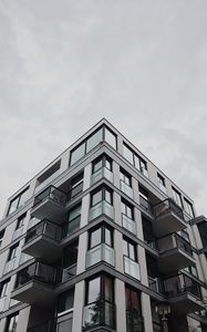 Preview wallpaper building, facade, architecture, corner, windows, balconies