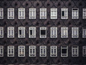 Preview wallpaper building, facade, architecture, windows, wall