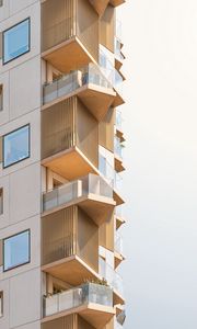 Preview wallpaper building, facade, architecture, balconies, windows