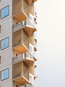 Preview wallpaper building, facade, architecture, balconies, windows