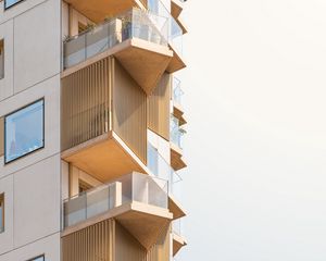 Preview wallpaper building, facade, architecture, balconies, windows