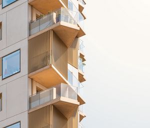 Preview wallpaper building, facade, architecture, balconies, windows