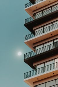 Preview wallpaper building, facade, architecture, moon, night