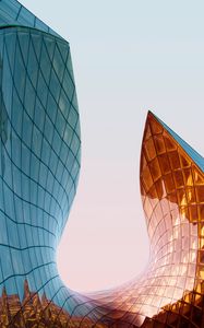 Preview wallpaper building, facade, architecture, glass, shape, smooth