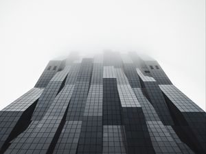 Preview wallpaper building, facade, architecture, modern, gray, minimalism