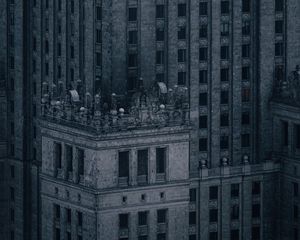 Preview wallpaper building, facade, architecture, gray, high-rise