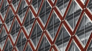 Preview wallpaper building, facade, architecture, rhombuses, bricks