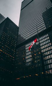 Preview wallpaper building, facade, architecture, flag, canada