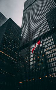 Preview wallpaper building, facade, architecture, flag, canada