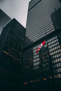 Preview wallpaper building, facade, architecture, flag, canada