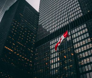 Preview wallpaper building, facade, architecture, flag, canada