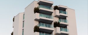 Preview wallpaper building, facade, architecture, balcony, sky