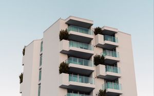 Preview wallpaper building, facade, architecture, balcony, sky