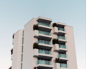 Preview wallpaper building, facade, architecture, balcony, sky