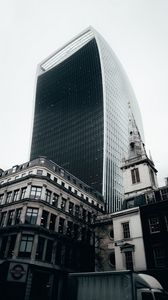 Preview wallpaper building, facade, architecture, wall, modern, sky