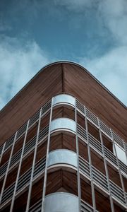 Preview wallpaper building, facade, architecture, balcony, wooden