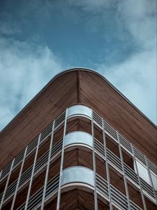 Preview wallpaper building, facade, architecture, balcony, wooden