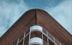 Preview wallpaper building, facade, architecture, balcony, wooden