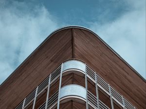 Preview wallpaper building, facade, architecture, balcony, wooden