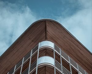 Preview wallpaper building, facade, architecture, balcony, wooden