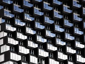 Preview wallpaper building, facade, architecture, minimalism, symmetry
