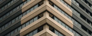 Preview wallpaper building, facade, architecture, brown, gray