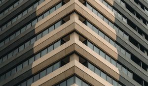 Preview wallpaper building, facade, architecture, brown, gray