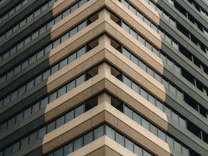 Preview wallpaper building, facade, architecture, brown, gray