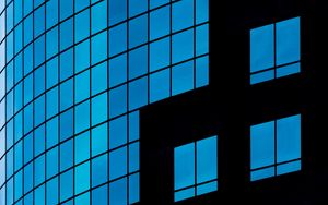 Preview wallpaper building, facade, architecture, blue, black
