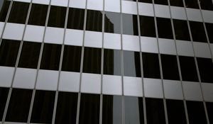 Preview wallpaper building, facade, architecture, glass, gray