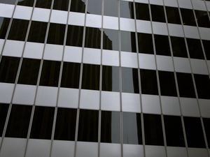 Preview wallpaper building, facade, architecture, glass, gray