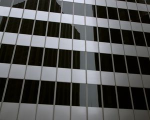 Preview wallpaper building, facade, architecture, glass, gray