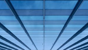 Preview wallpaper building, facade, architecture, glass, surface, blue