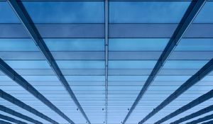 Preview wallpaper building, facade, architecture, glass, surface, blue