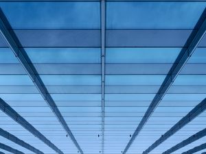 Preview wallpaper building, facade, architecture, glass, surface, blue