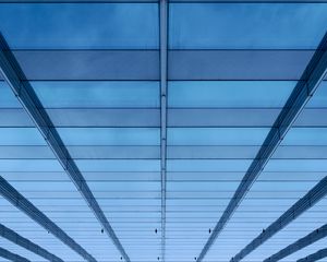 Preview wallpaper building, facade, architecture, glass, surface, blue