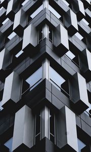 Preview wallpaper building, facade, architecture, modern, gray