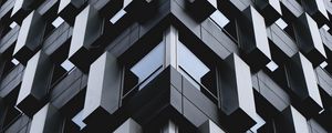 Preview wallpaper building, facade, architecture, modern, gray