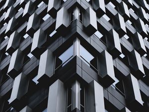 Preview wallpaper building, facade, architecture, modern, gray