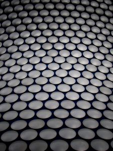 Preview wallpaper building, facade, architecture, circles, texture