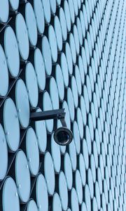 Preview wallpaper building, facade, architecture, circles, camera, watching