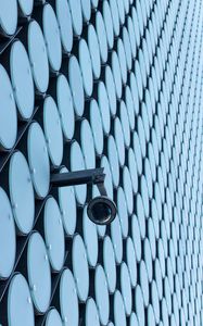 Preview wallpaper building, facade, architecture, circles, camera, watching