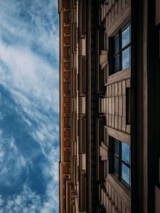 Preview wallpaper building, facade, architecture, bottom view, sky